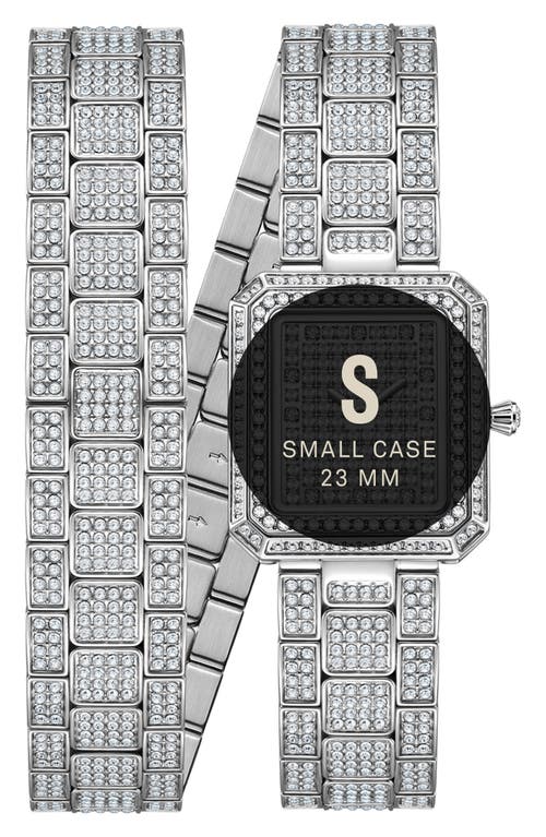 Jbw Arc Diamond Wrap Bracelet Watch, 23mm In Silver