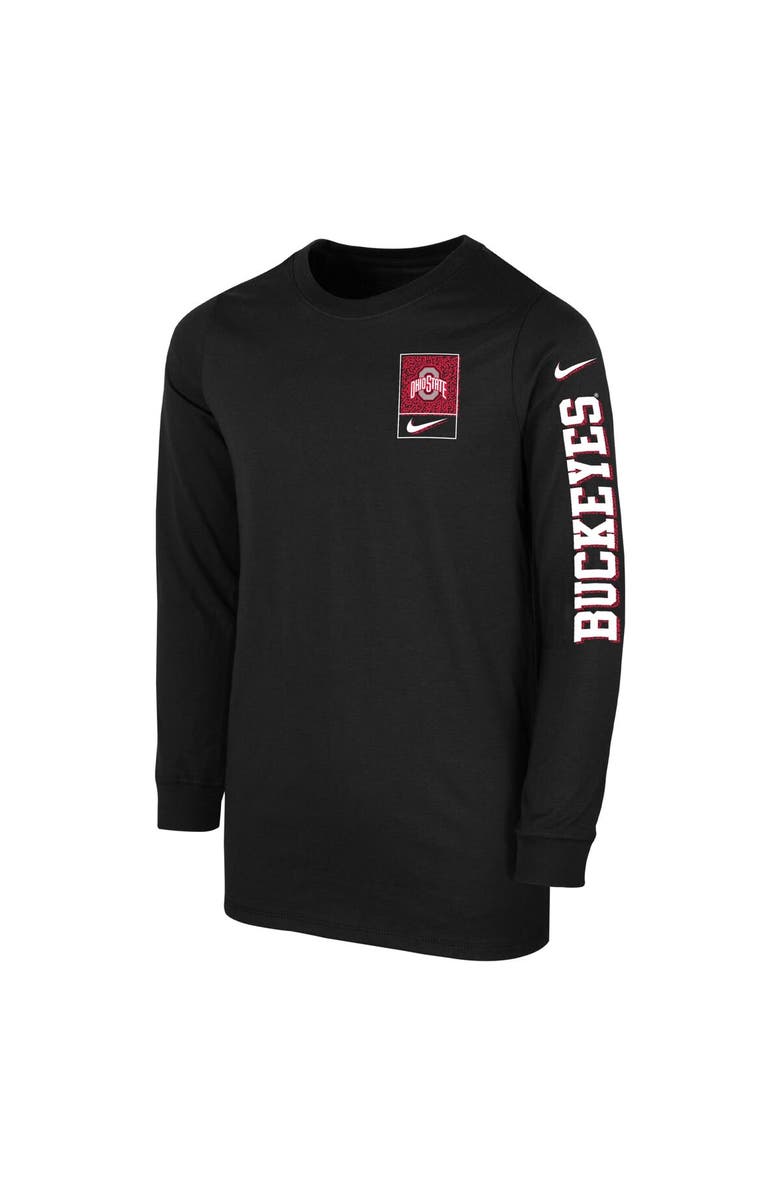 Nike Youth Nike Black Ohio State Buckeyes Two-Hit Long Sleeve T-Shirt, Alternate, color, 