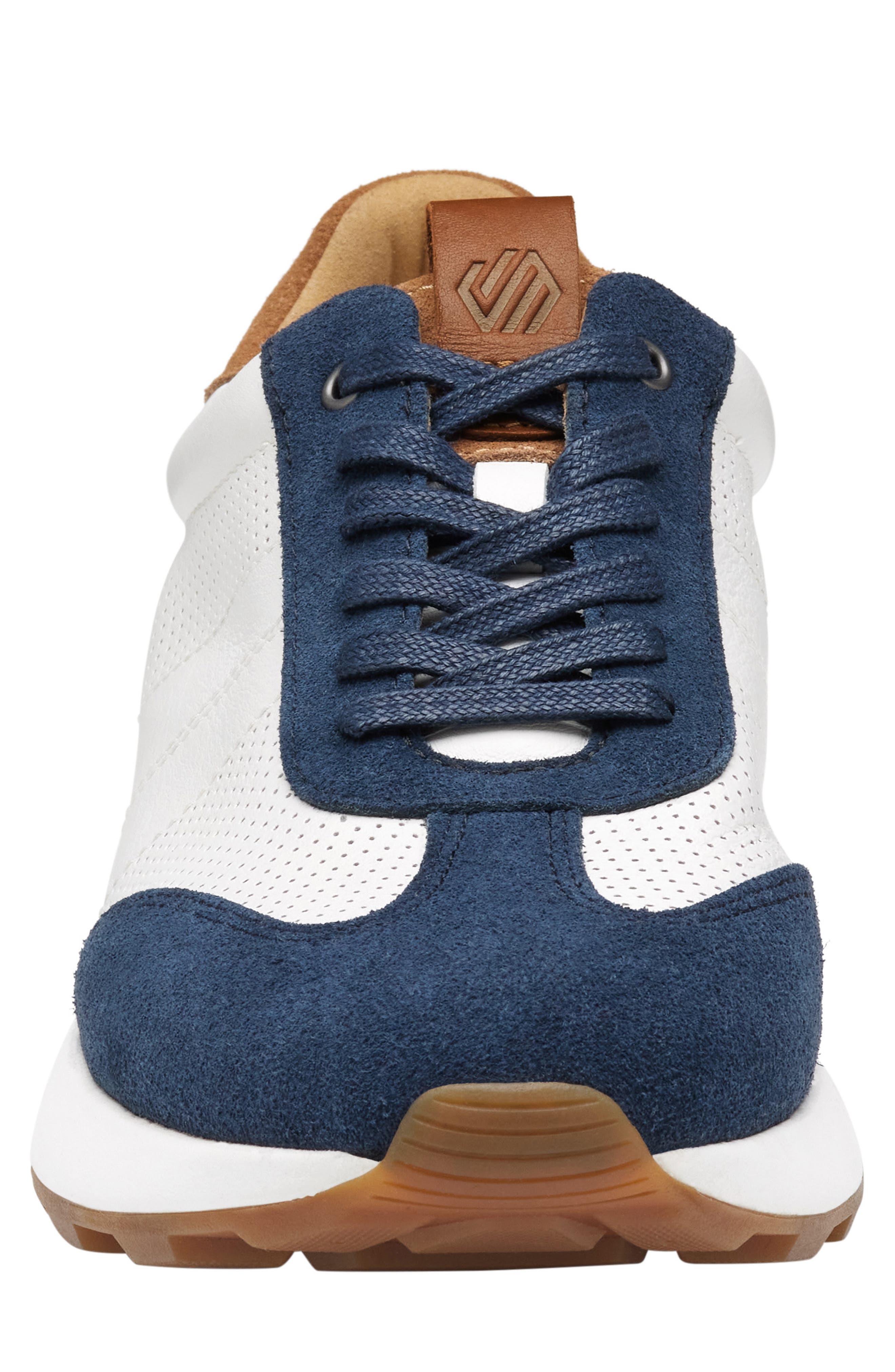 Kinnon T-Toe Sneaker, Alternate, color, NAVY SUEDE/ WHITE FULL GRAIN