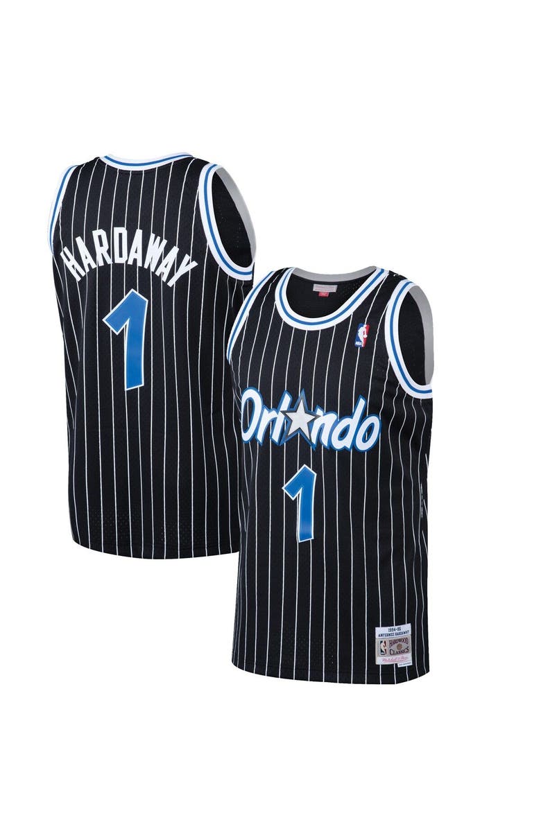 Mitchell & Ness Men's Mitchell & Ness Penny Hardaway Black Orlando Magic Hardwood Classics Swingman Jersey, Alternate, color, Black