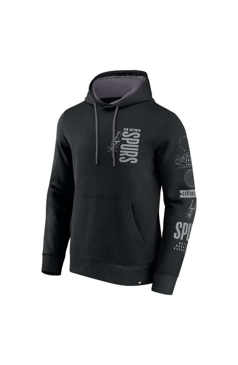 FANATICS Men's Fanatics Black San Antonio Spurs Game Time Crossover Pullover Hoodie, Alternate, color, Black