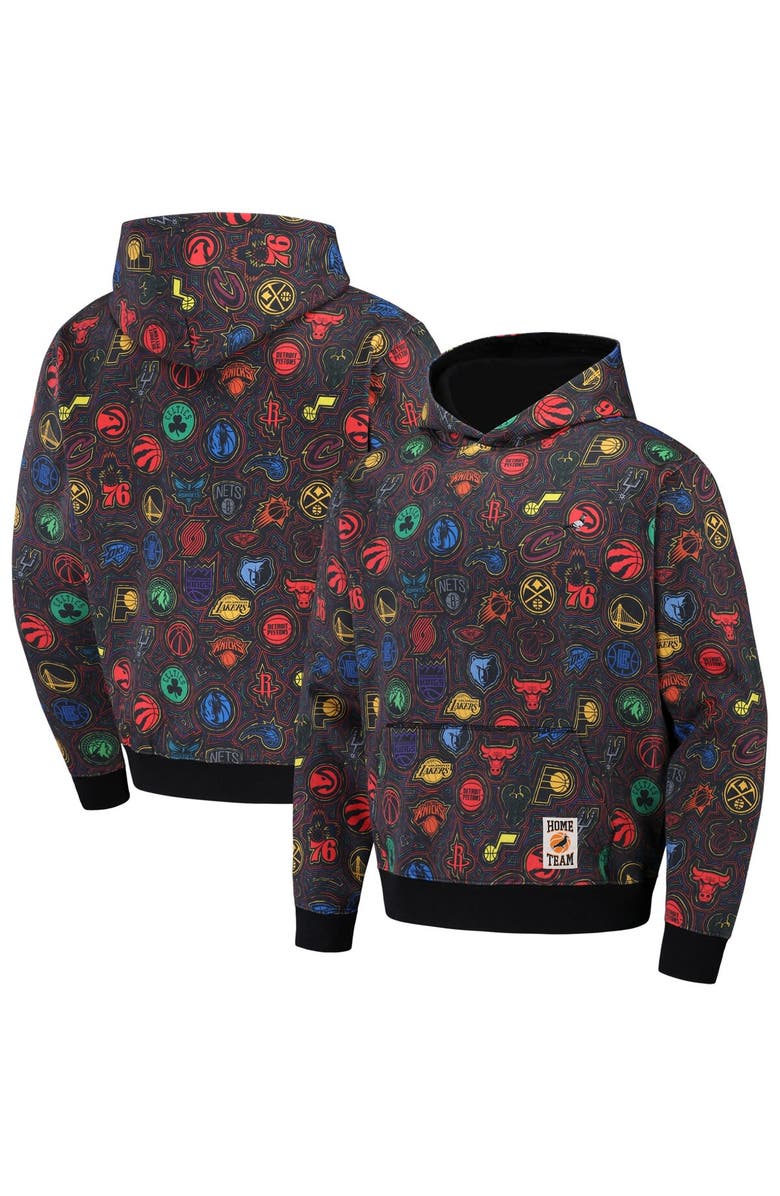 STAPLE Men's NBA x Staple Black All Teams Fusion Fleece Pullover Hoodie, Main, color, 