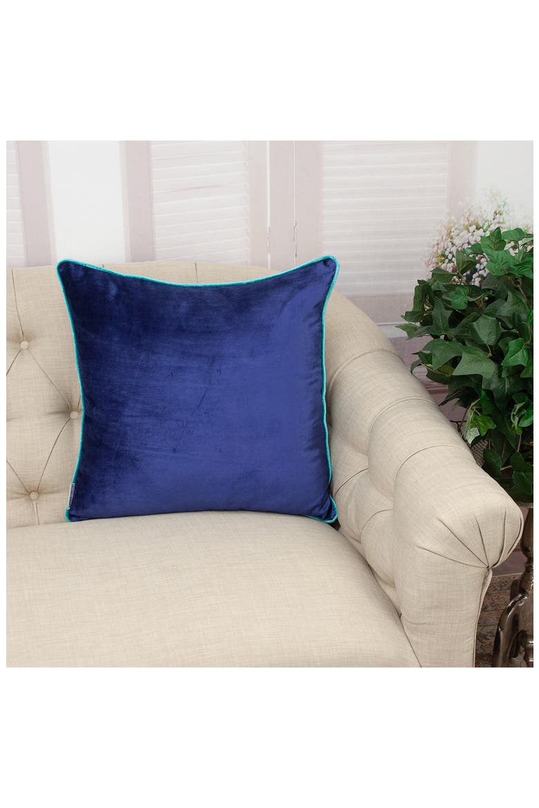 Khole Transitional Blue Throw Pillow, Alternate, color, BLUE