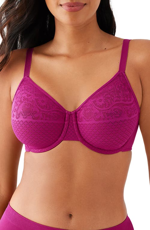 Wacoal Visual Effects Underwire Minimizer Bra in Carnevale Pink 