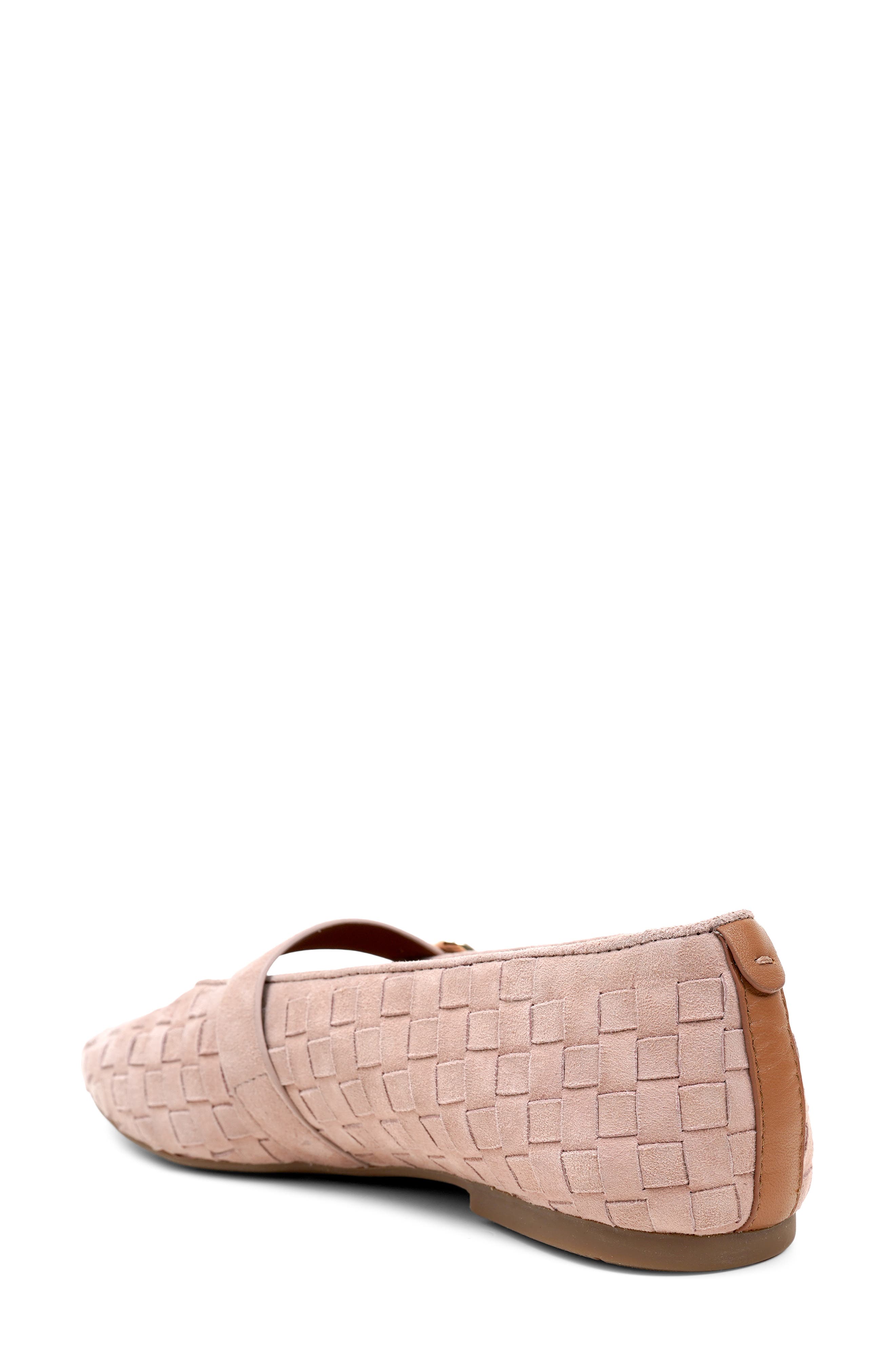 Winifred Woven Mary Jane Flat, Alternate, color, LIGHT PINK SUEDE