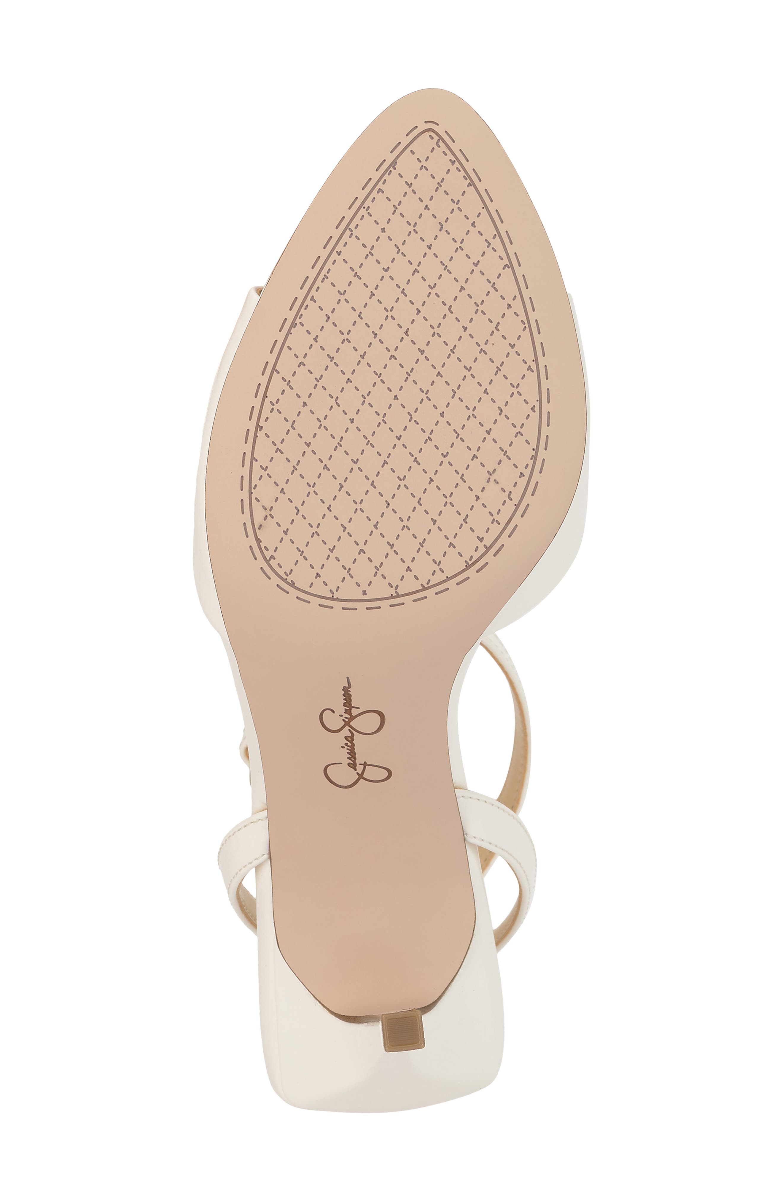 Jessica Simpson Davara Ankle Strap Pointed Toe Sandal, Alternate, color, White 02