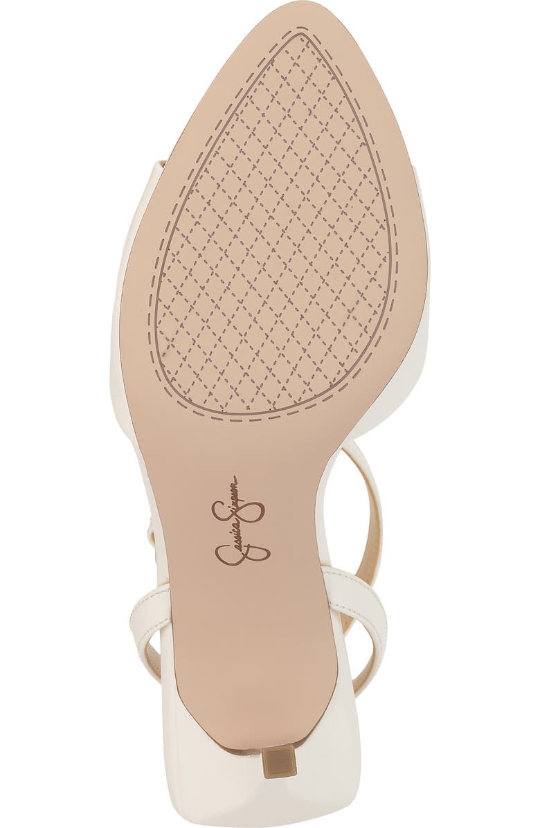 Jessica Simpson Davara Ankle Strap Pointed Toe Sandal, Alternate, color, White 02