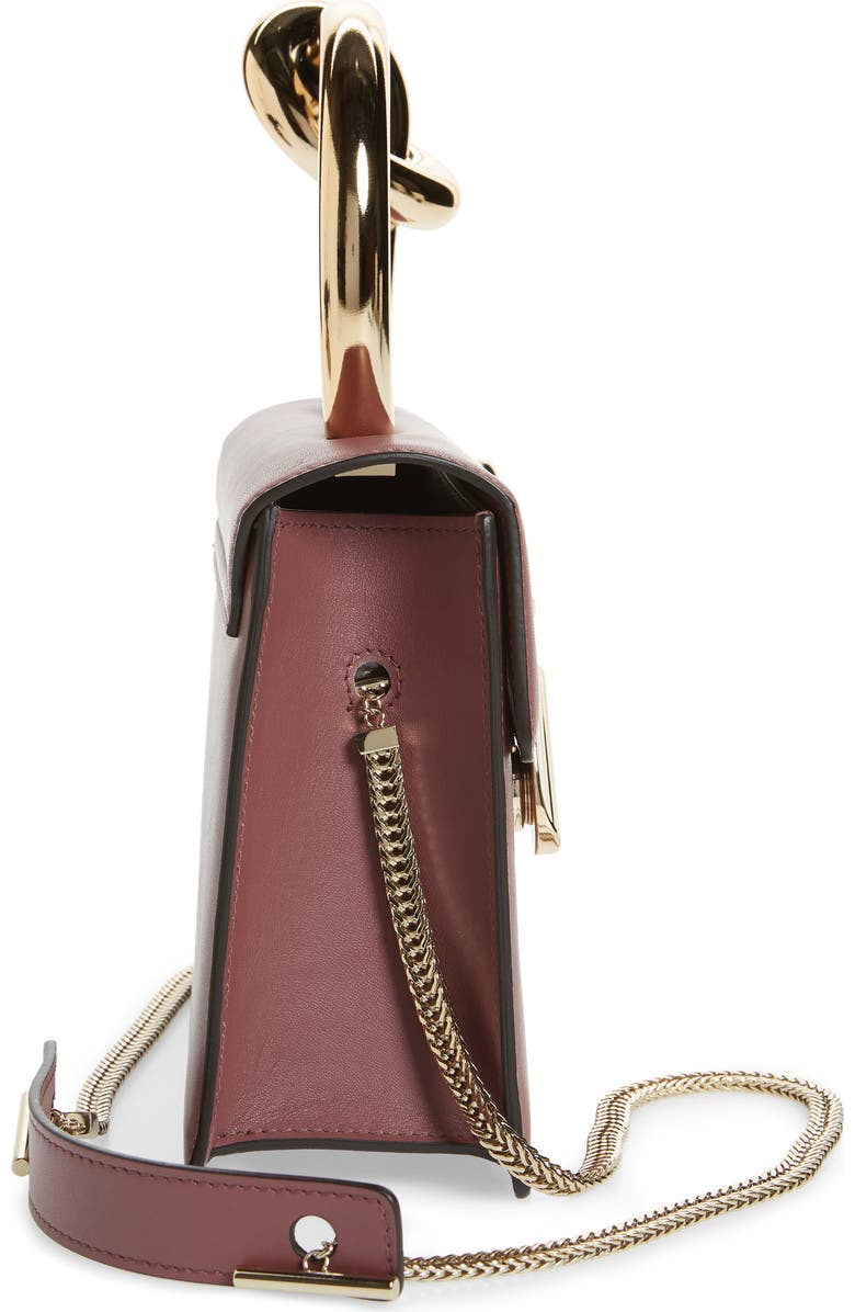 Benedetta Bruzziches Small Brigitta Pierced Calfskin Leather Top Handle Satchel, Alternate, color,