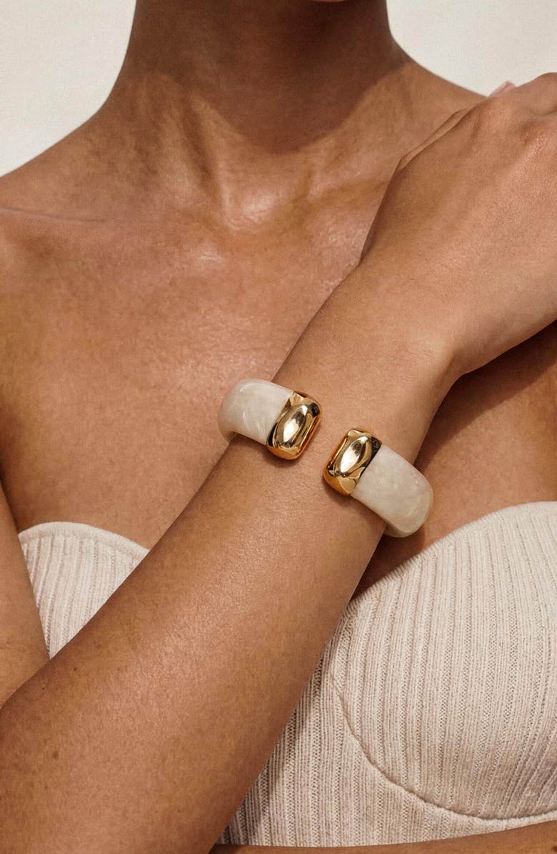 Ettika Carved Relic Cuff Bracelet, Alternate, color, 