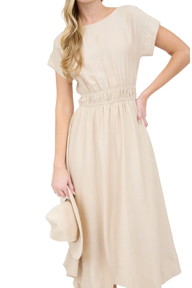 Asymmetric Shift Dress, Alternate, color, LIGHT KHAKI