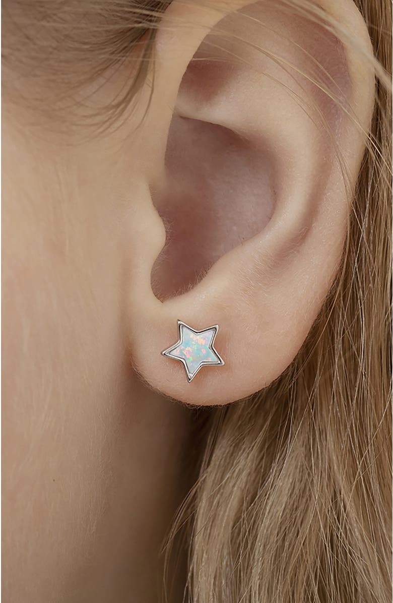 In Season Jewelry Sparkle Star Earrings, Alternate, color, Opal