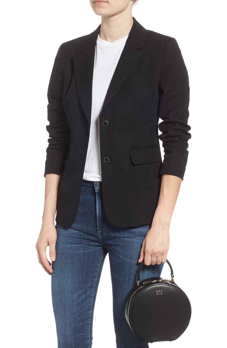 OAD New York Mini Circle Pebbled Leather Satchel, Alternate, color,