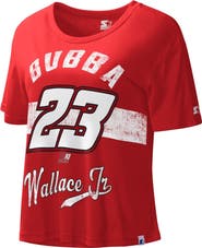 STARTER Women's Starter Red Bubba Wallace Record Setter T-Shirt