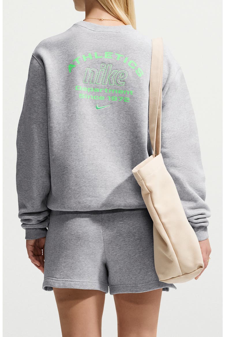 Piped Long Sleeve T-Shirt, Alternate, color, GREY HEATHER/ ILLUSION GREEN