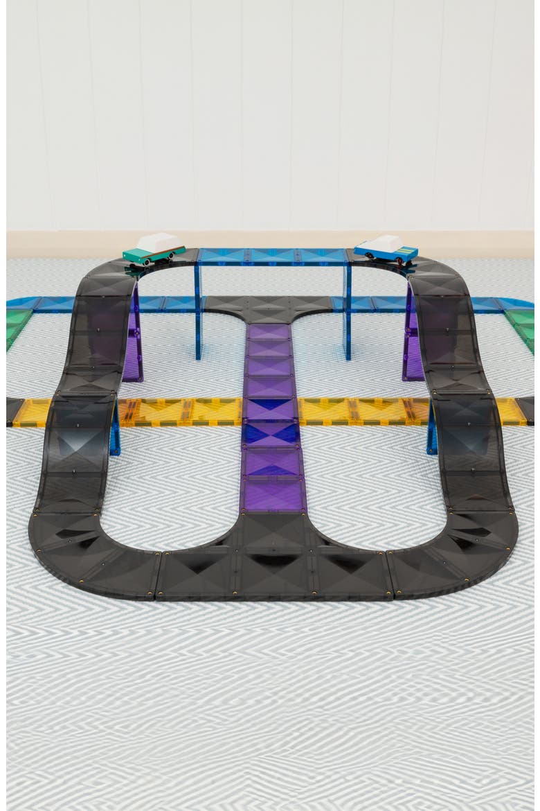 Kids' Roads Magnetic Tiles 16-Piece Ramps & Intersections Pack, Alternate, color, BLACK