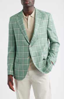 Peter Millar Hyperlight Soft Plaid Wool & Silk Blend Sport Coat