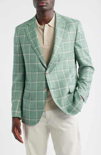 Peter Millar Hyperlight Soft Plaid Wool & Silk Blend Sport Coat