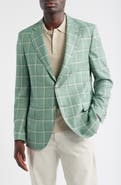 Peter Millar Hyperlight Soft Plaid Wool & Silk Blend Sport Coat