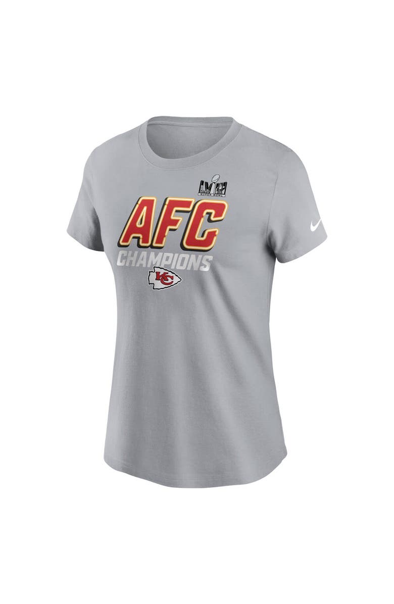 Nike Women's Nike  Gray Kansas City Chiefs 2023 AFC Champions Iconic T-Shirt, Alternate, color, 
