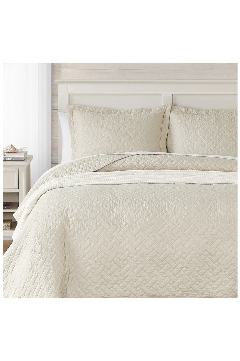 Solid Cotton Quilt & Sham Set, Alternate, color, DUNE