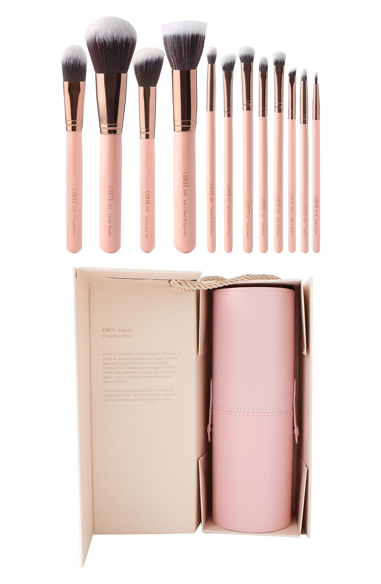 Luxie Signature Rose Gold Brush Set, Alternate, color,