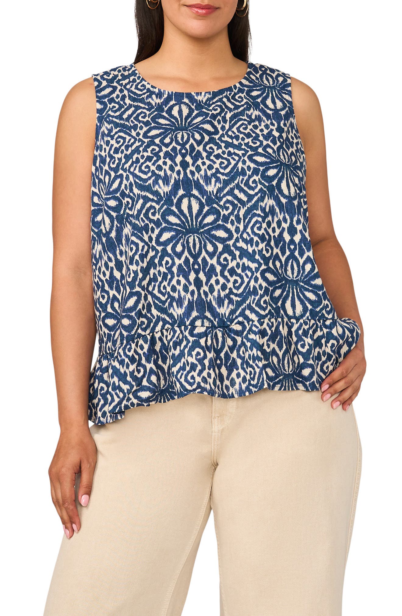 Vince Camuto Sleeveless Peplum Top