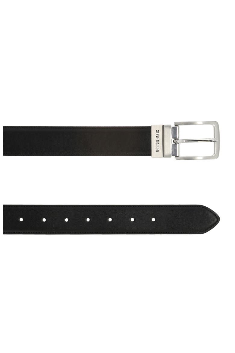 Casual Leather Belt, Alternate, color, BLACK/ BROWN
