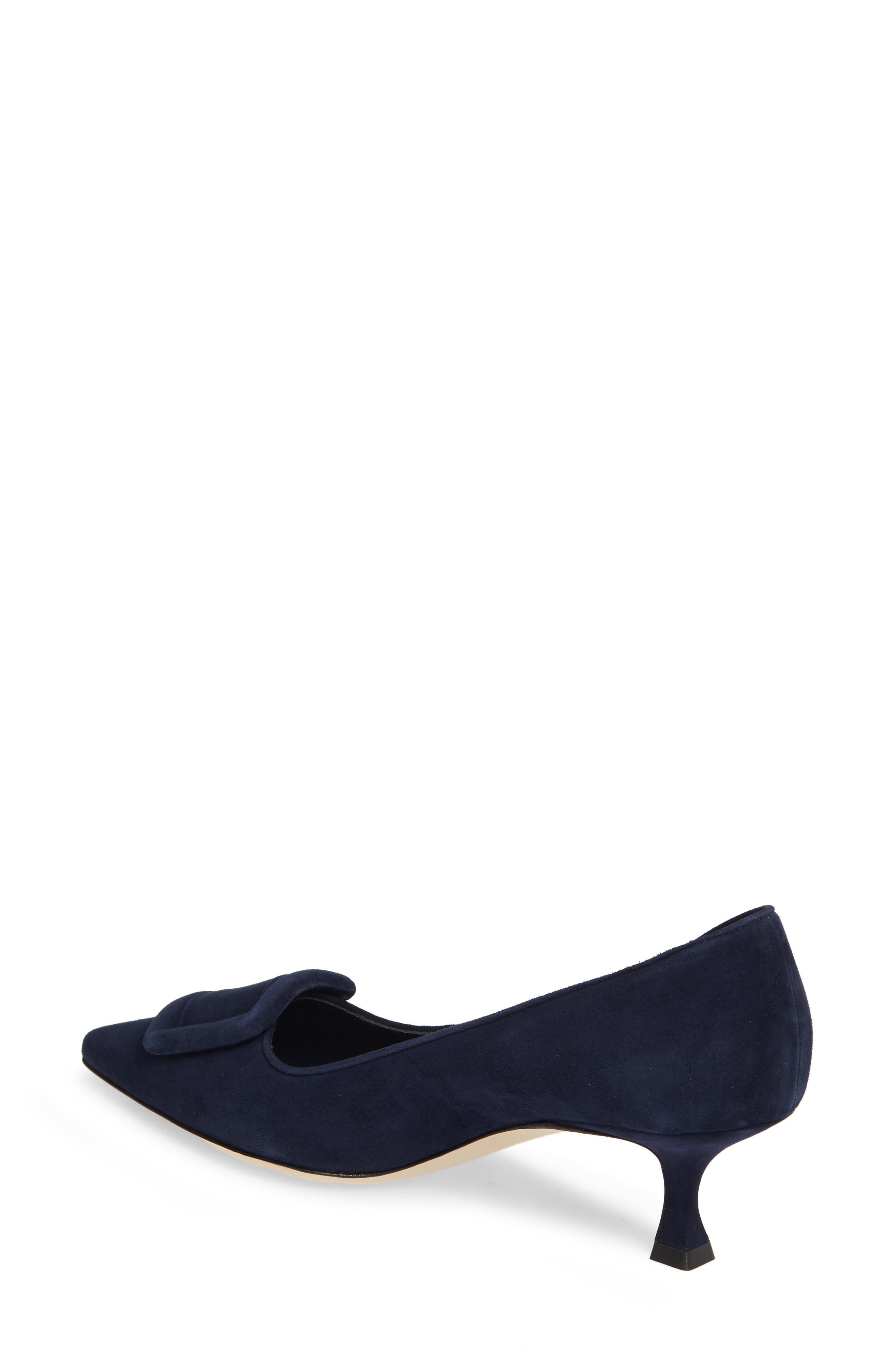 Manolo Blahnik Maysale Buckle Pointed Toe Pump, Alternate, color, 