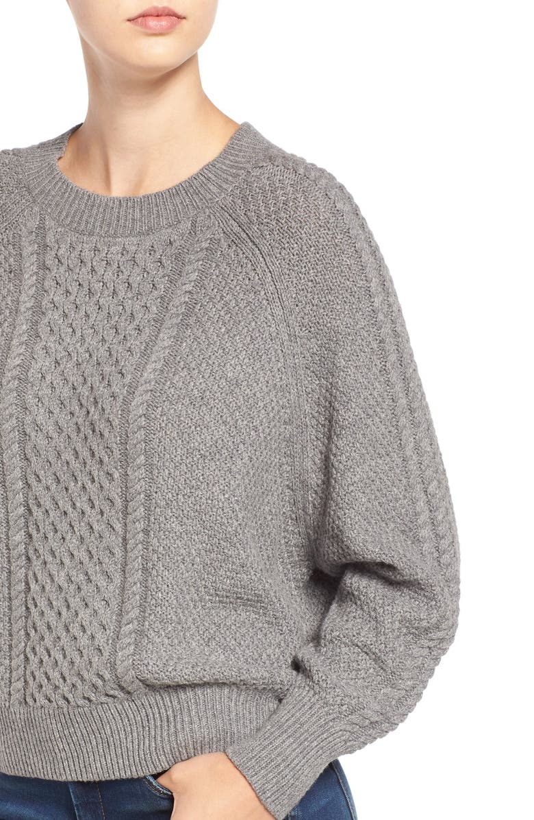 BP. Cable Knit Dolman Sweater, Alternate, color, 