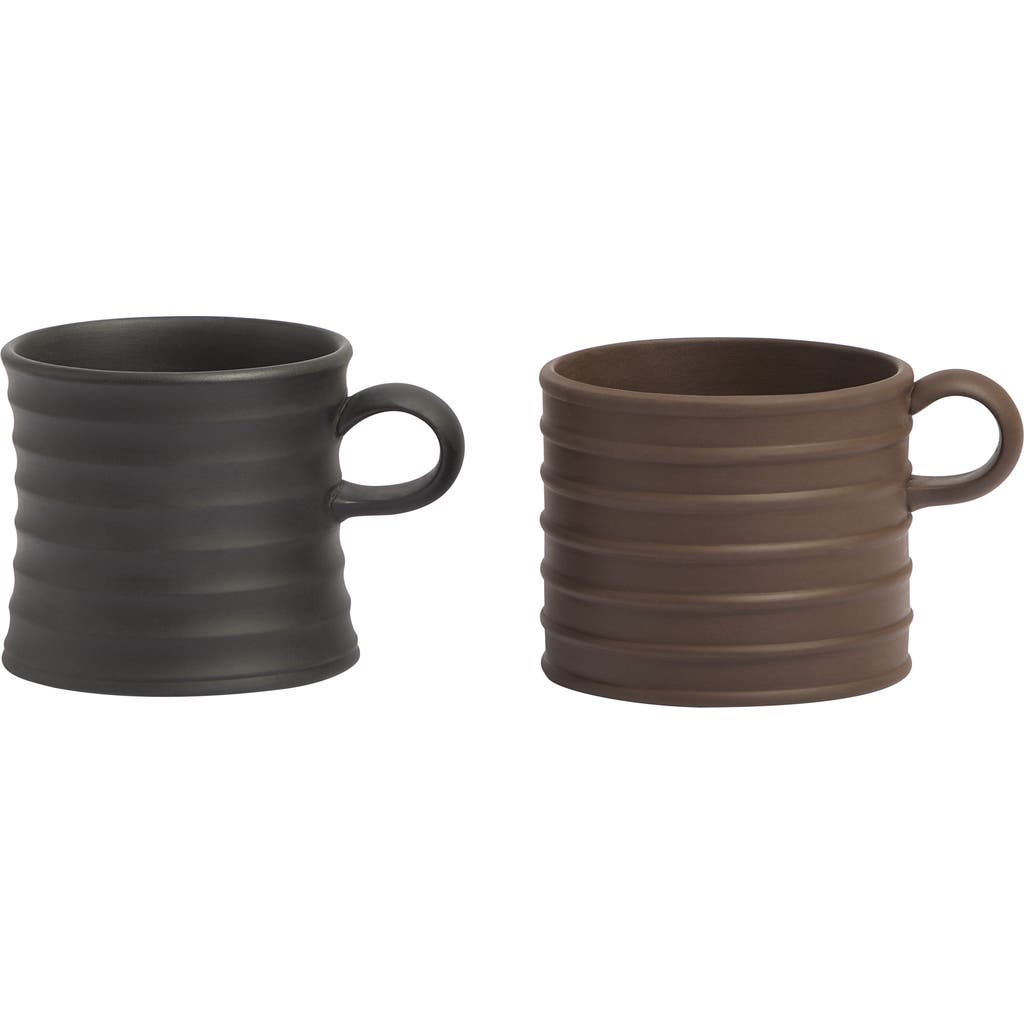 Wedgwood X Jw Anderson Set Of Two Stoneware Mugs In Brown