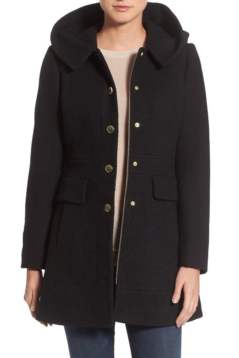 'Mod' Hooded Jacket, Main, color, BLACK