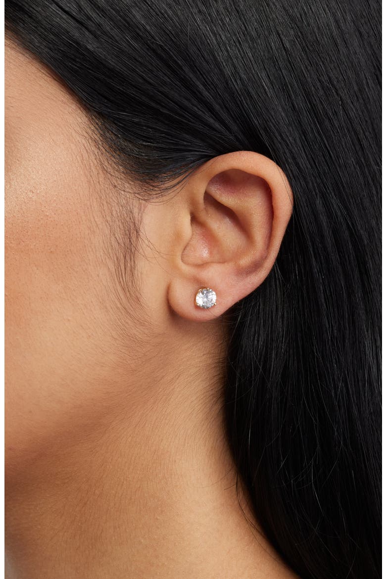 Gift Boxed Cubic Zirconia Stud Earrings - 2.0ct., Alternate, color, GOLD