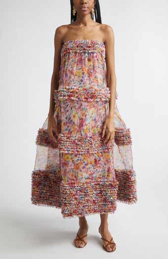 Kindred Spirit Luna Ruffle Bandeau Silk Organza Gown