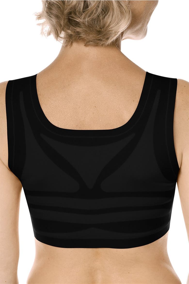 Lymph Flow Wire-Free Front Closure Bra, Alternate, color, black