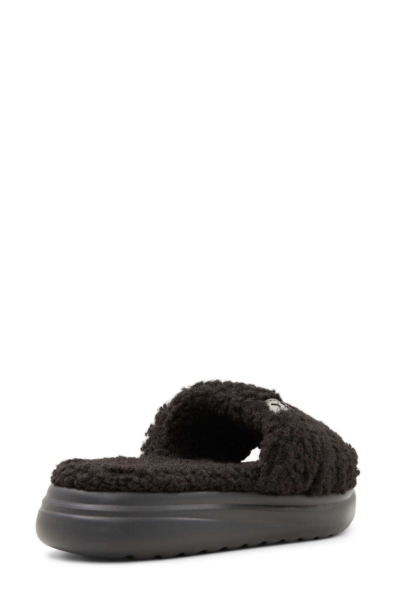 Roxy Gelato Lux Faux Shearling Slide Sandal, Alternate, color, 