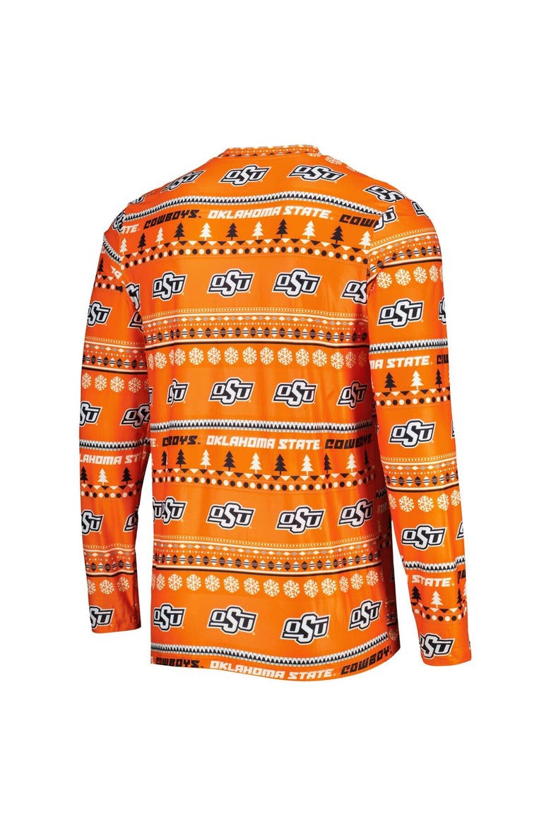 Men's Concepts Sport Orange Oklahoma State Cowboys Swivel Long Sleeve T-Shirt & Pants Sleep Set, Alternate, color, Orange