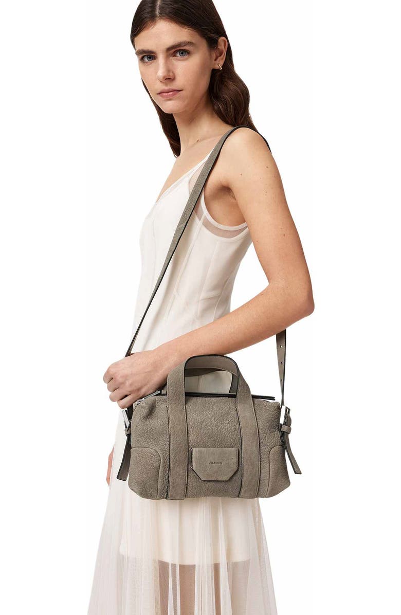 AllSaints Ares Compact Crossbody Bag, Alternate, color, Pebble Grey