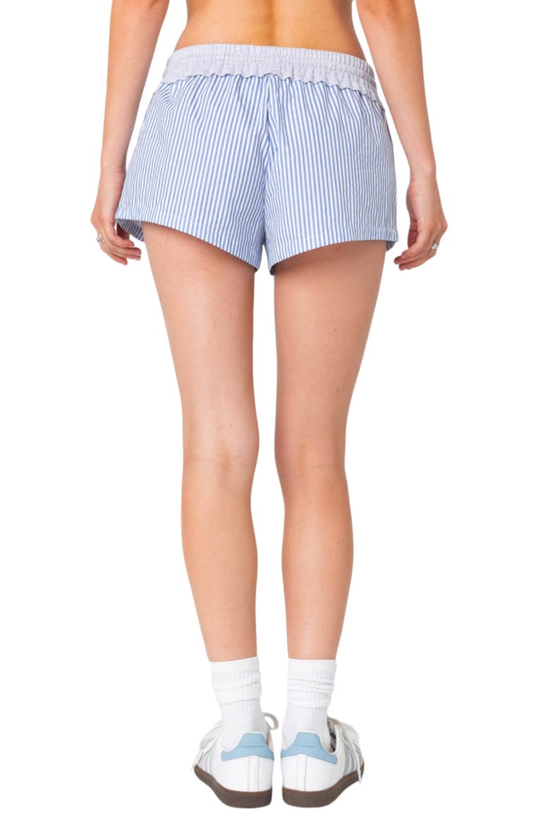 Riva Stripe Drawstring Shorts, Alternate, color, BLUE