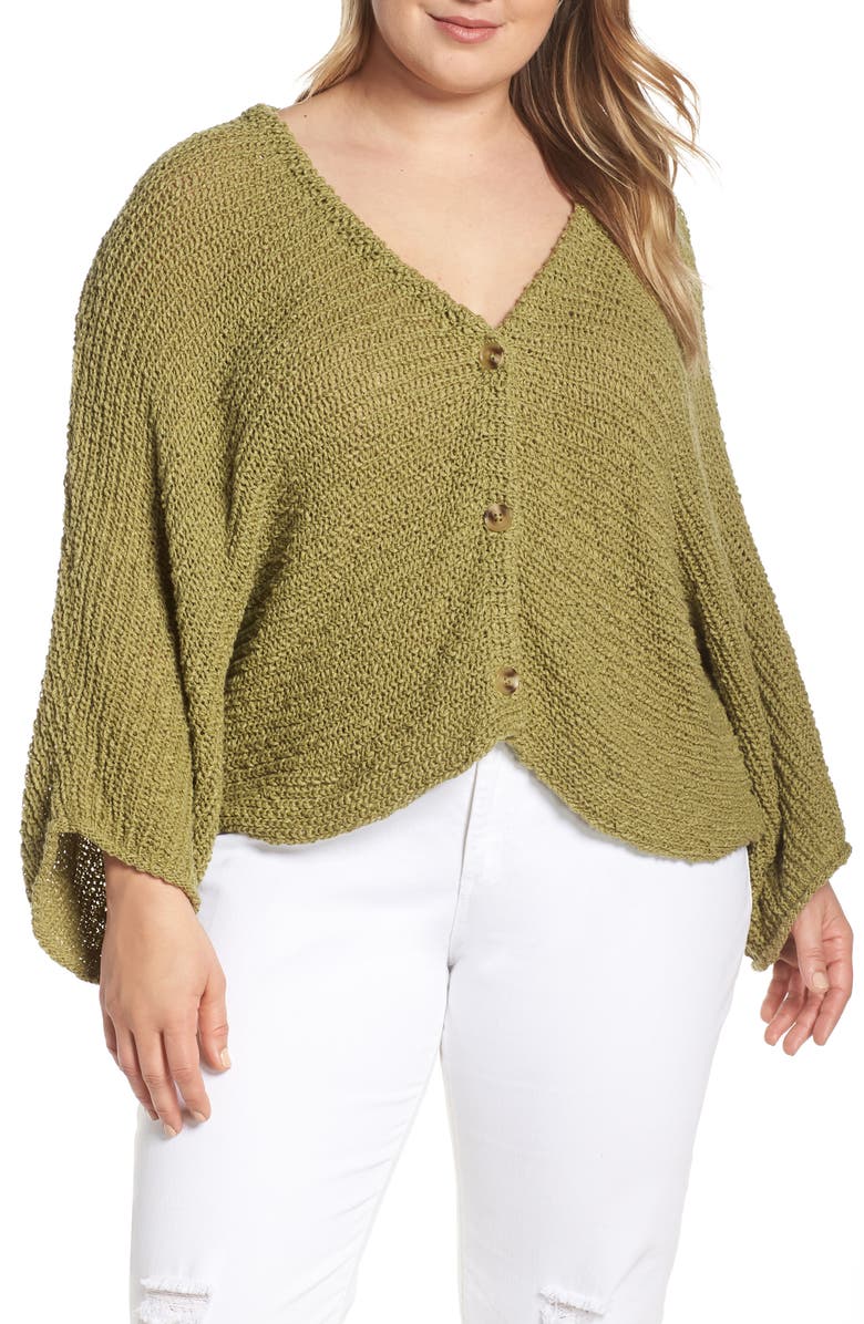 BP. Dolman Sleeve Button Front Cardigan, Alternate, color, 