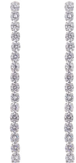 Cubic Zirconia Linear Earrings