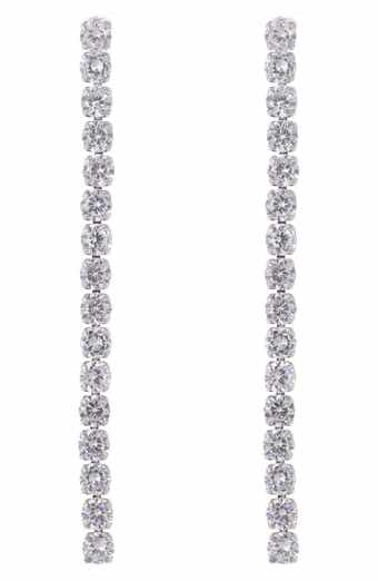ZAXIE By Stefanie Taylor Cubic Zirconia Linear Earrings