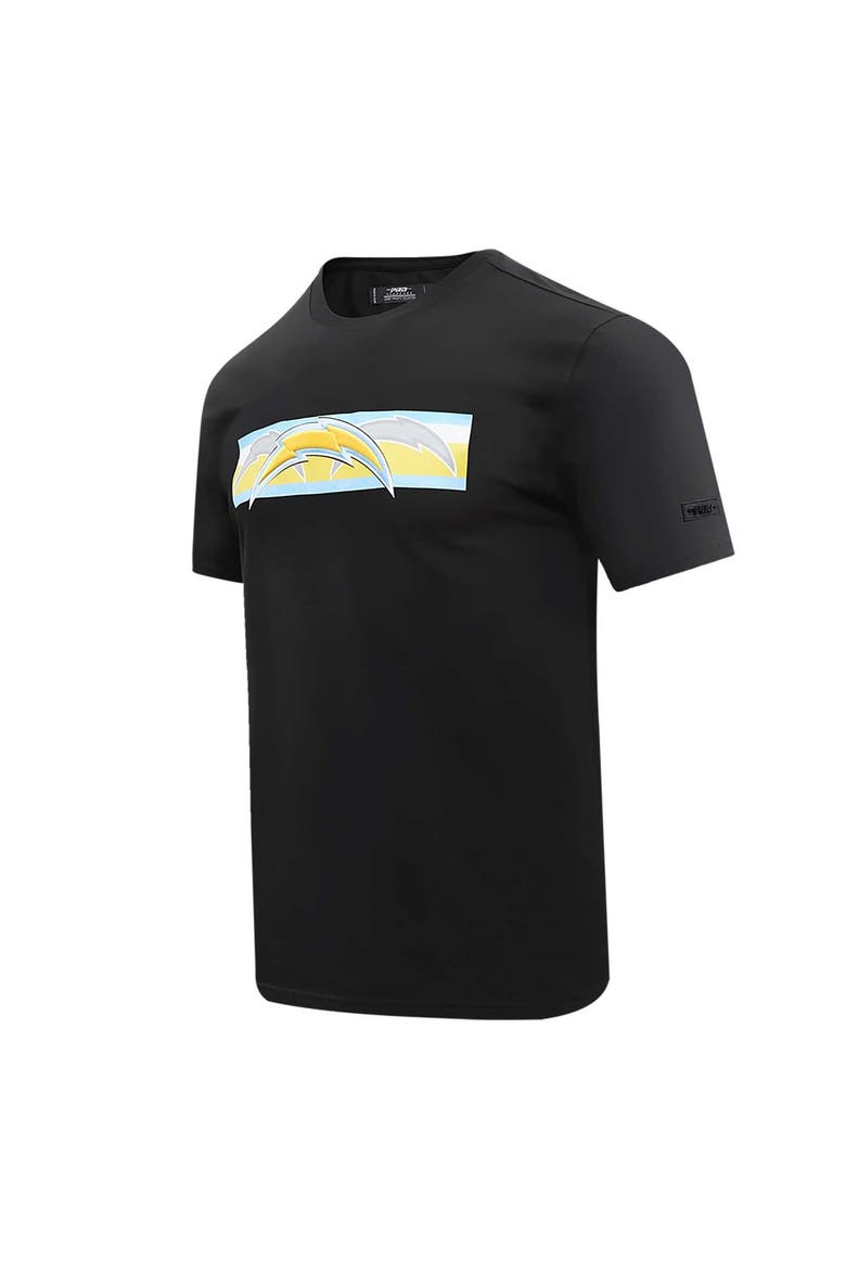 Men's Pro Standard Black Los Angeles Chargers Retro Striper T-Shirt, Alternate, color, Black