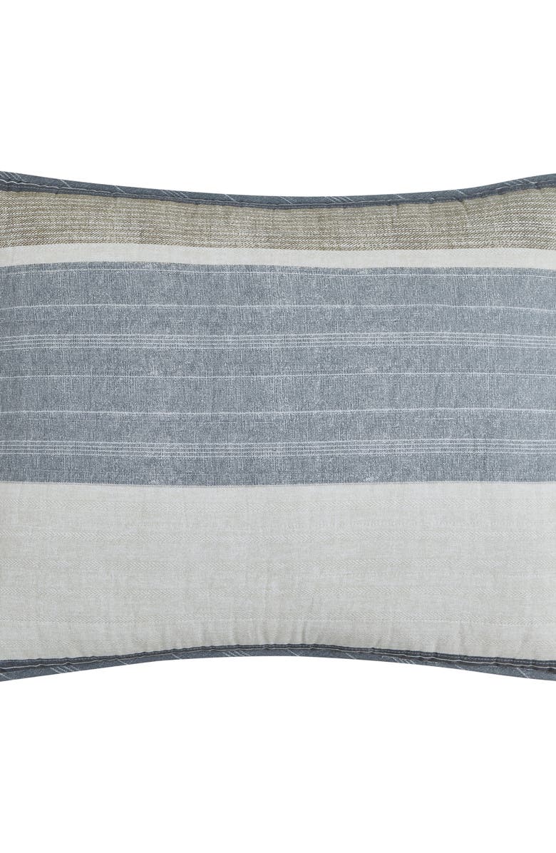 Nautica Ridgeport Open Dark Blue Quilt Set, Alternate, color, Grey/ Taupe