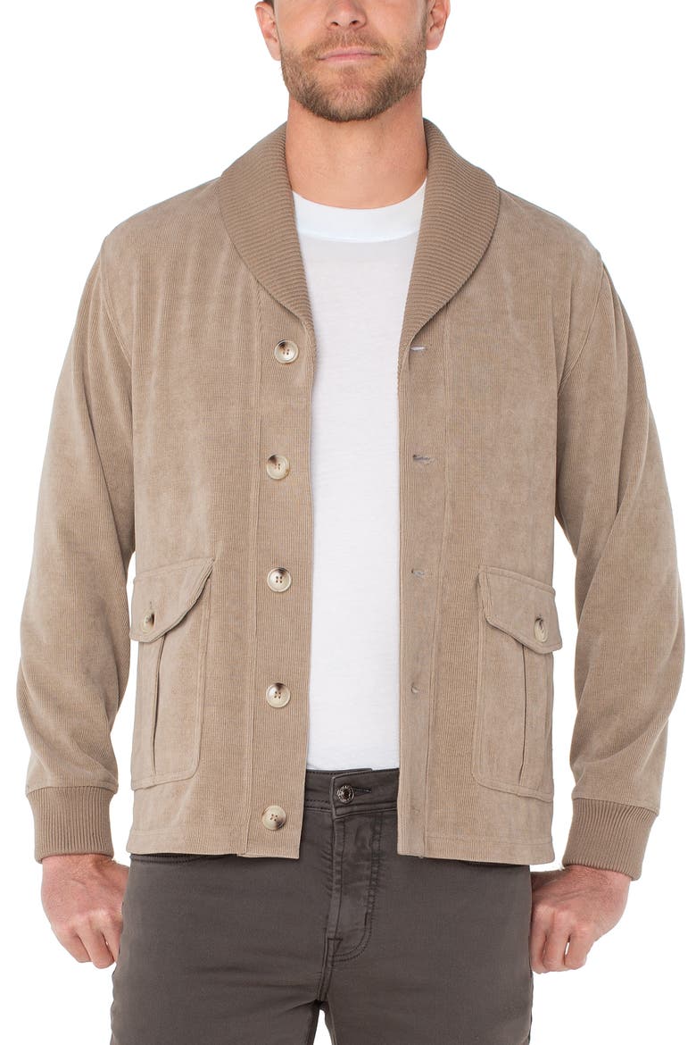 Shawl Collar Corduroy Jacket, Main, color, TAUPE