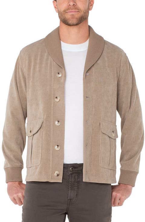 Shawl Collar Corduroy Jacket
