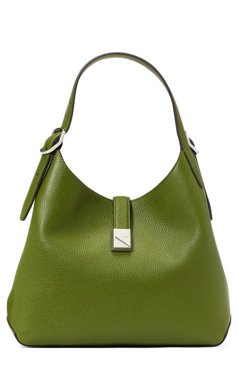 deco pebbled leather shoulder bag