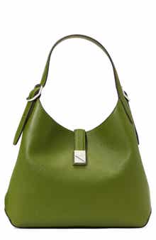 deco pebbled leather shoulder bag