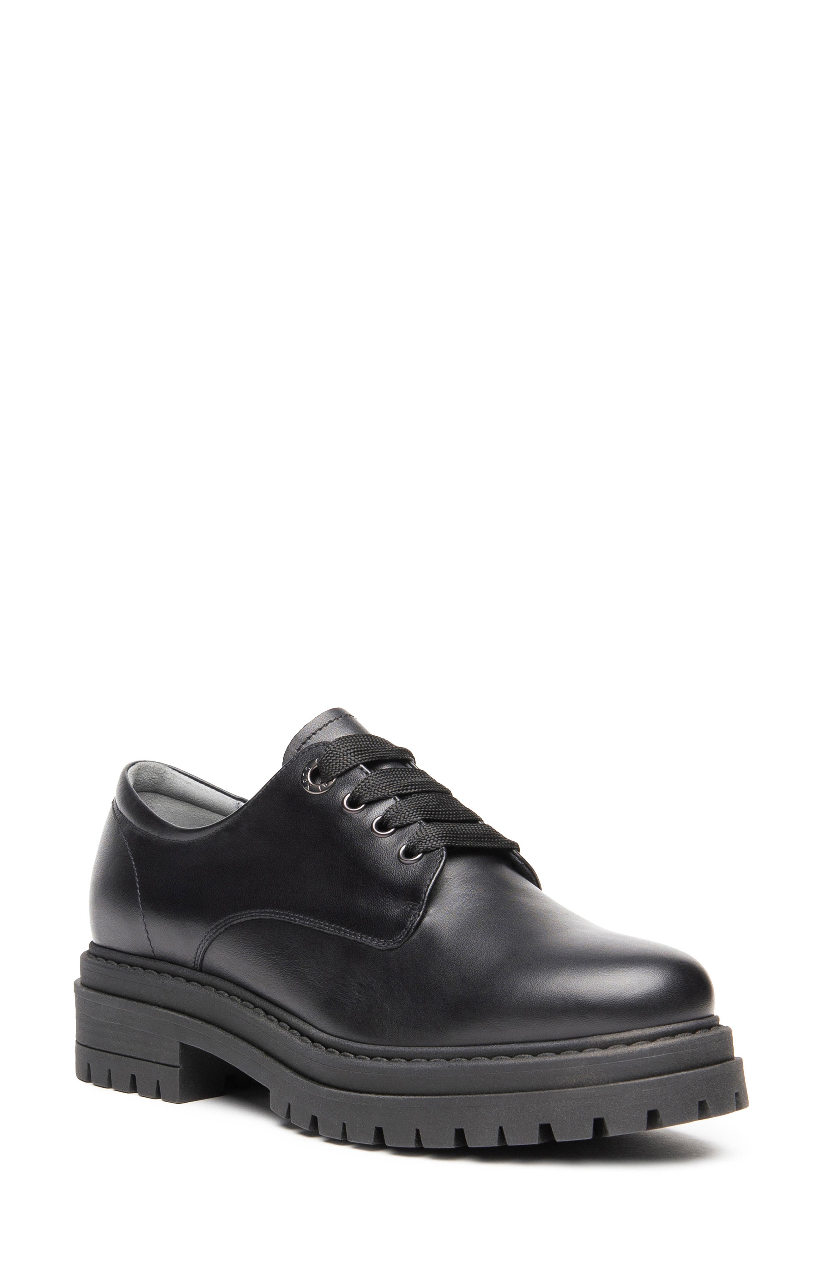 NeroGiardini Lug Sole Derby, Main, color, Black