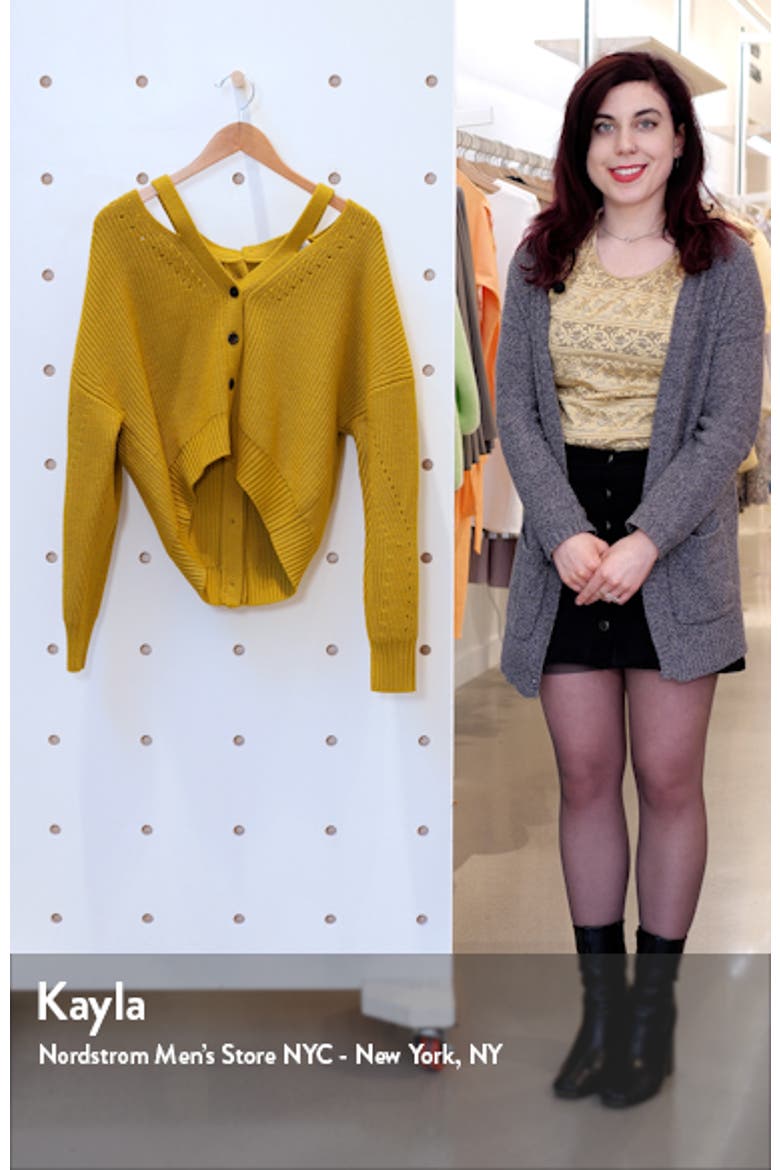Cut Out Button Back Wool Cardigan video