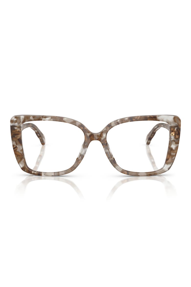 53mm Square Optical Glasses, Main, color, BROWN TORTOISE